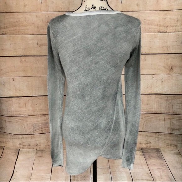 Free People We The Free Long Beach Grey Top XS - Picture 7 of 12